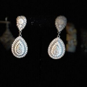 Showstopper Silver Teardrop Earrings